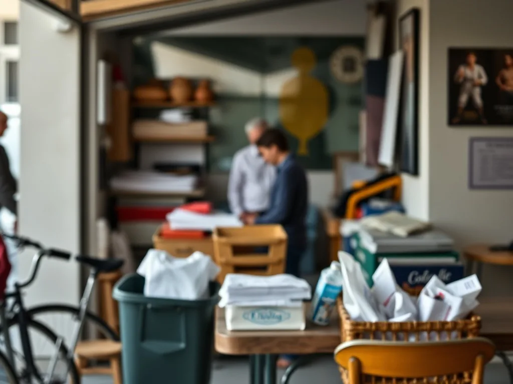 Un chéquier de chèques-vacances posé sur un bureau, avec un badge d'intérimaire Adecco à côté et un téléphone ouvert sur l'application CSE