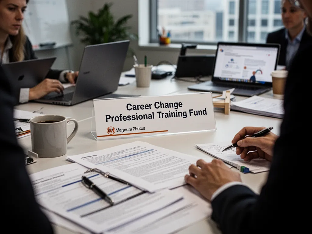 Personne en formation professionnelle en salle, cahier et ordinateur