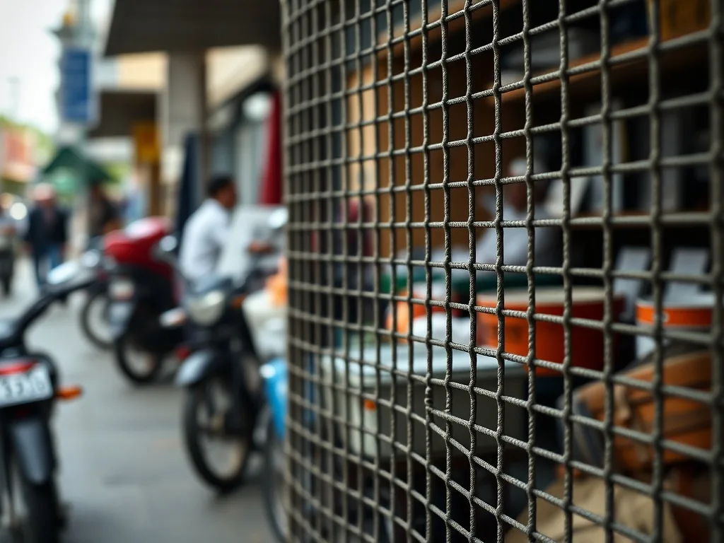 Un ouvrier du bâtiment en train de consulter une grille de salaires BTP 2024 avec son smartphone sur un chantier