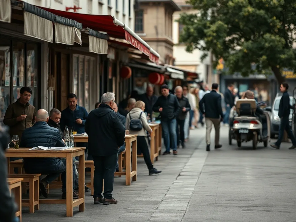 Un intérimaire calcule son salaire sur un smartphone, avec une fiche de paie et un contrat de mission posés sur une table.